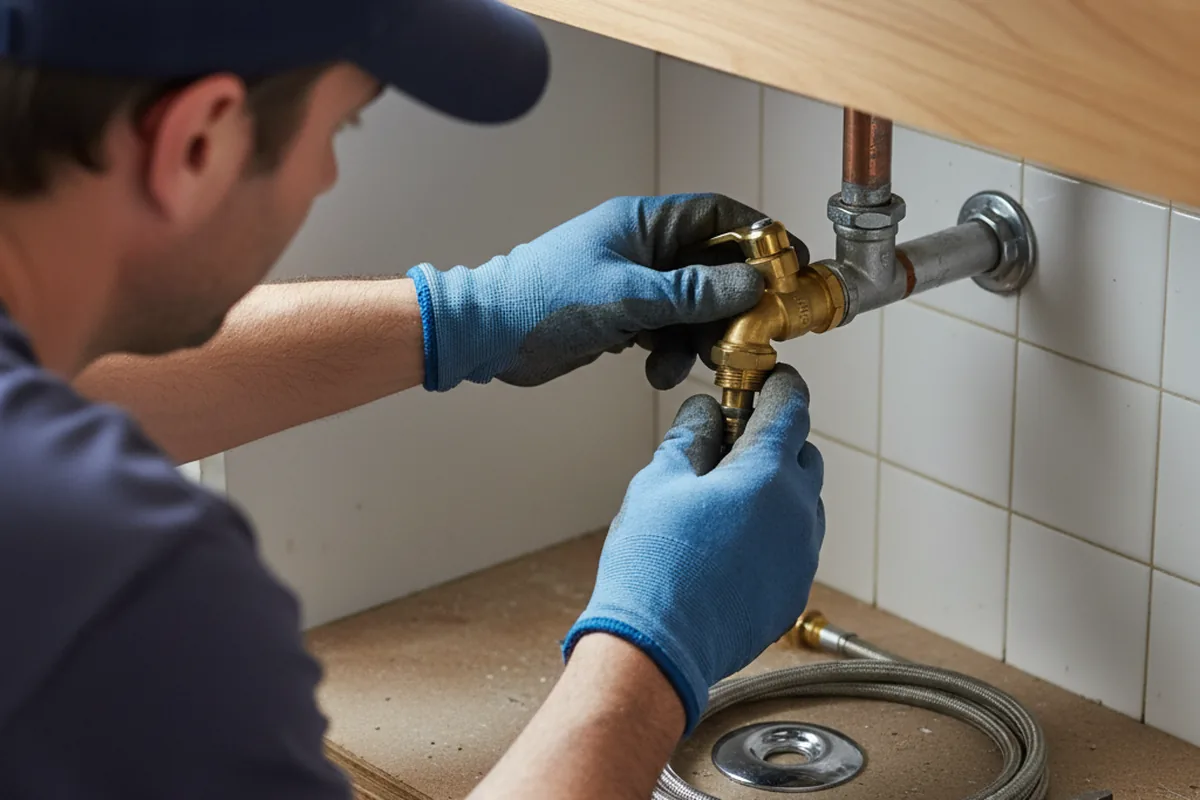 Shutoff valve and fitting work during Well Pump Repair in Greenfield
